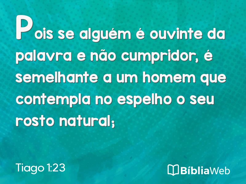 Tiago 1:23 em imagem para compartilhar