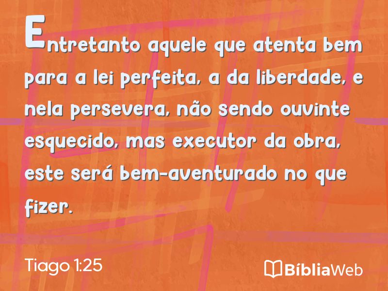 Tiago 1:25 em imagem para compartilhar