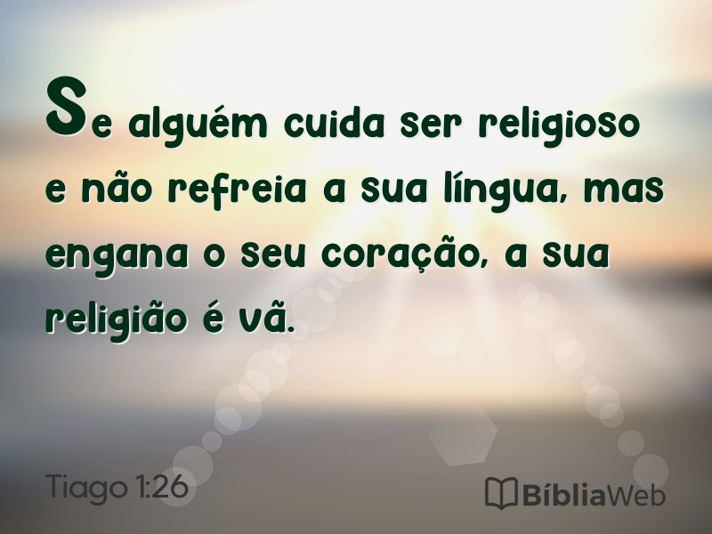 Tiago 1:26 em imagem para compartilhar