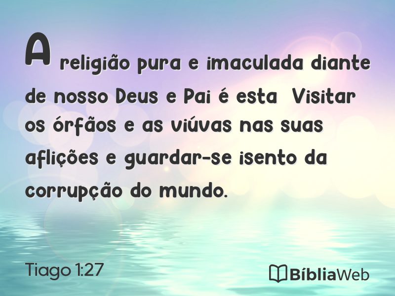 Tiago 1:27 em imagem para compartilhar