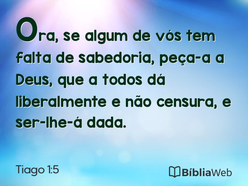 Tiago 1:5 em imagem para compartilhar