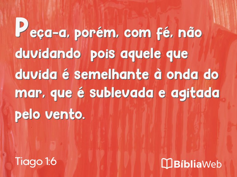 Tiago 1:6 em imagem para compartilhar