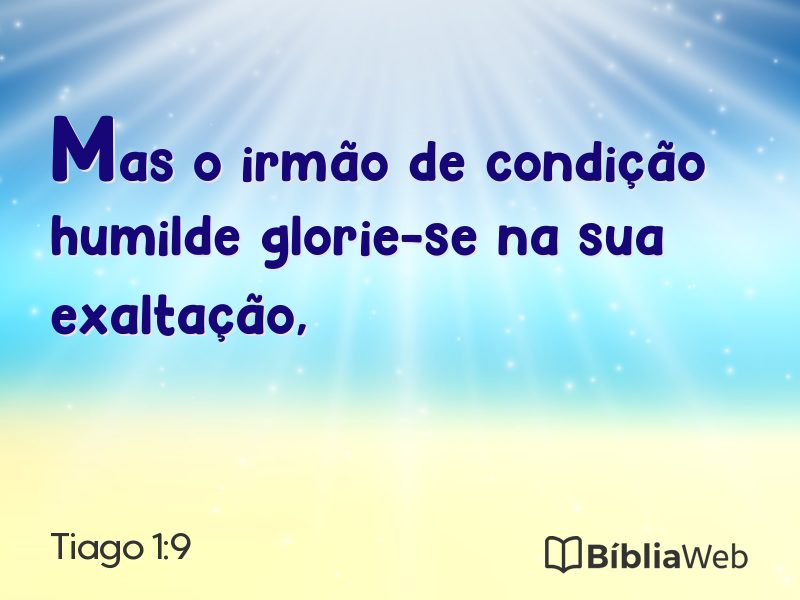 Tiago 1:9 em imagem para compartilhar