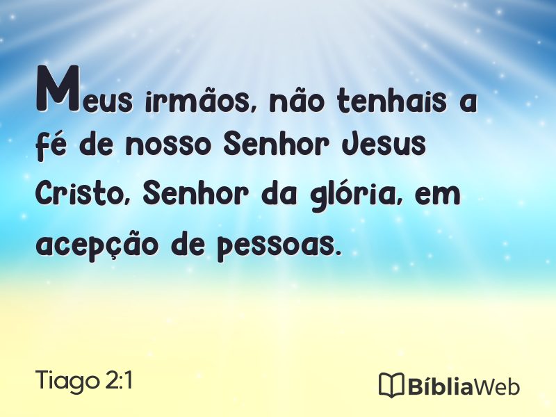 Tiago 2:1 em imagem para compartilhar
