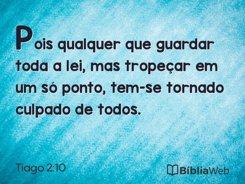 Tiago 2:10 em imagem para compartilhar