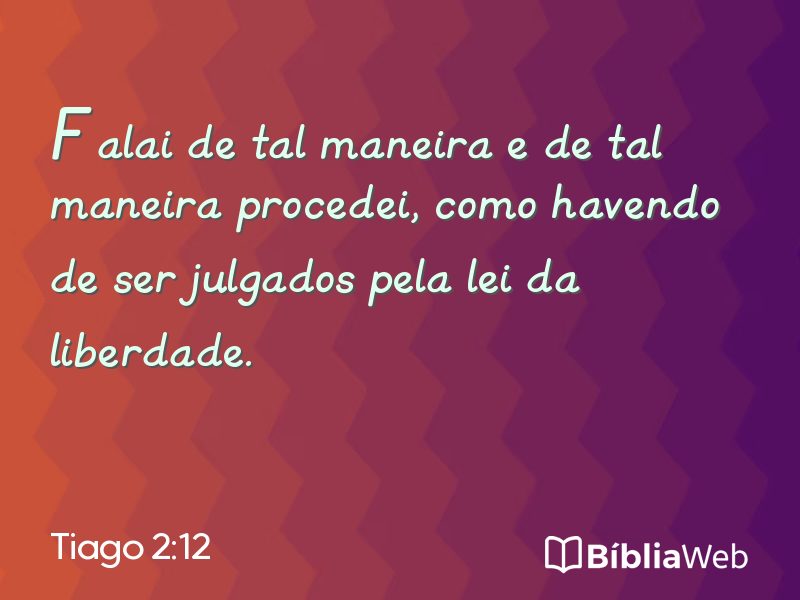 Tiago 2:12 em imagem para compartilhar