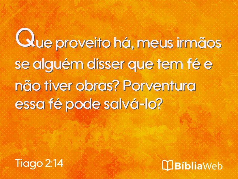 Tiago 2:14 em imagem para compartilhar