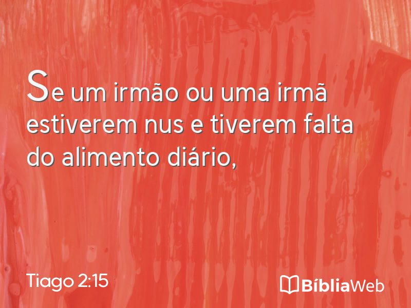 Tiago 2:15 em imagem para compartilhar