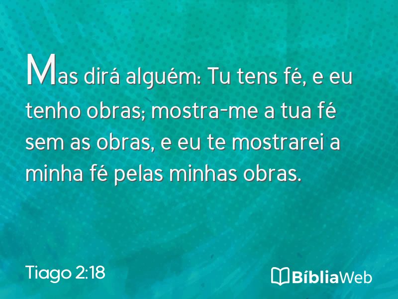 Tiago 2:18 em imagem para compartilhar