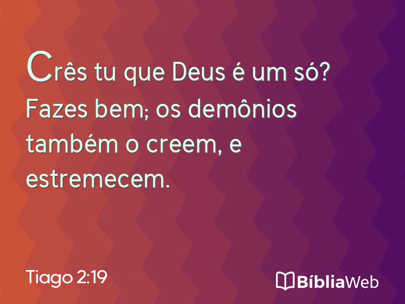 Tiago 2:19 em imagem para compartilhar