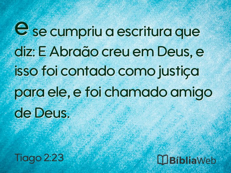 Tiago 2:23 em imagem para compartilhar