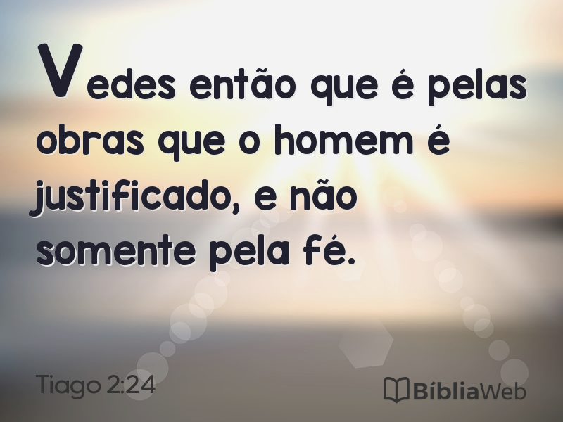 Tiago 2:24 em imagem para compartilhar