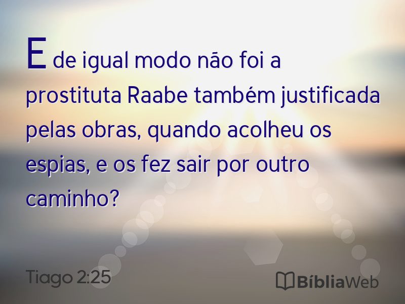 Tiago 2:25 em imagem para compartilhar