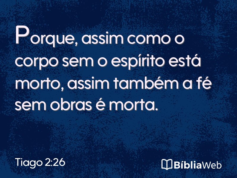 Tiago 2:26 em imagem para compartilhar