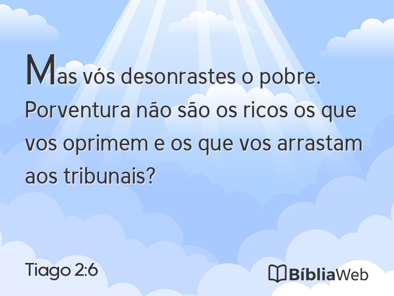 Tiago 2:6 em imagem para compartilhar