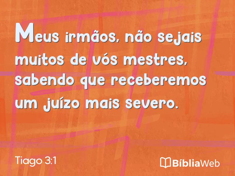 Tiago 3:1 em imagem para compartilhar