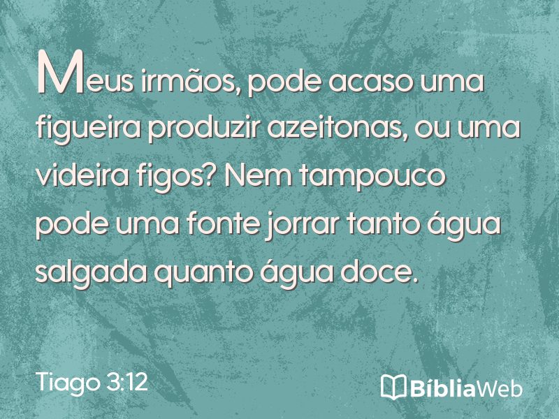 Tiago 3:12 em imagem para compartilhar