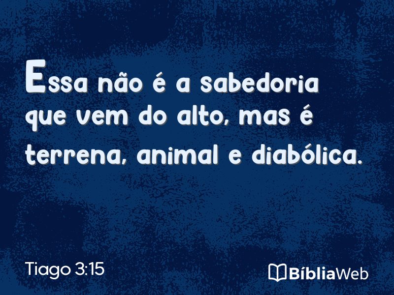 Tiago 3:15 em imagem para compartilhar