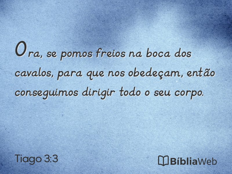 Tiago 3:3 em imagem para compartilhar