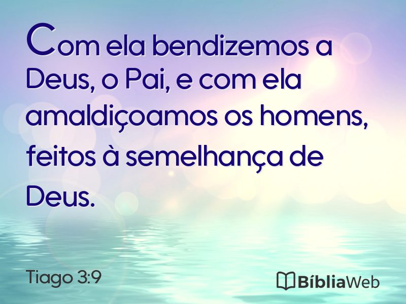 Tiago 3:9 em imagem para compartilhar