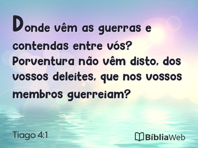 Tiago 4:1 em imagem para compartilhar