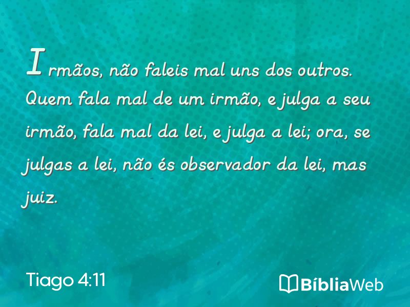 Tiago 4:11 em imagem para compartilhar