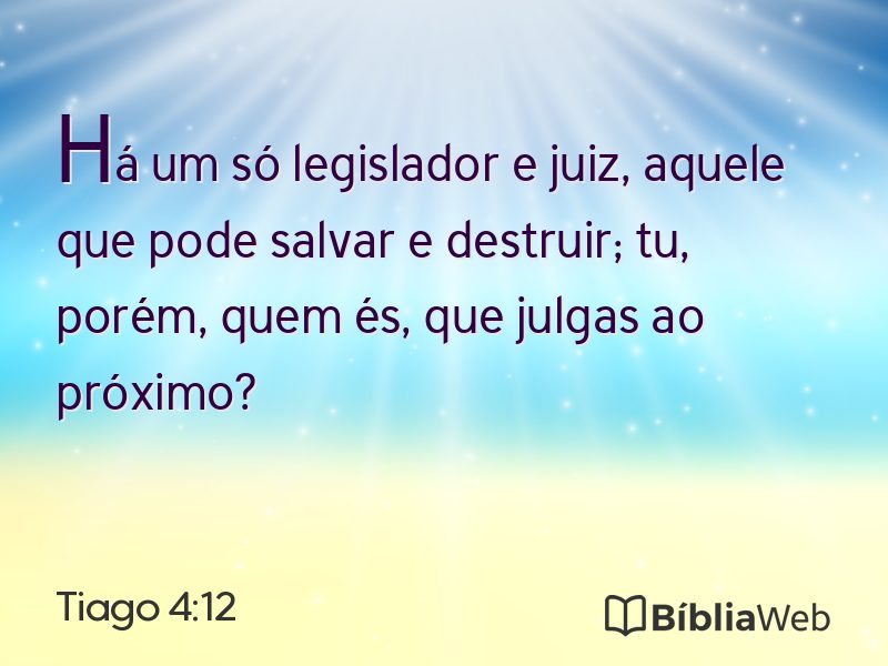 Tiago 4:12 em imagem para compartilhar