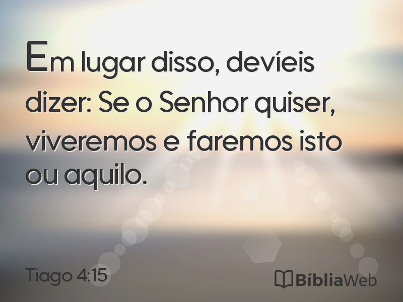 Tiago 4:15 em imagem para compartilhar