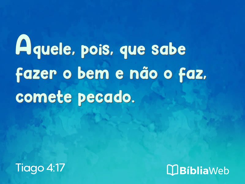 Tiago 4:17 em imagem para compartilhar