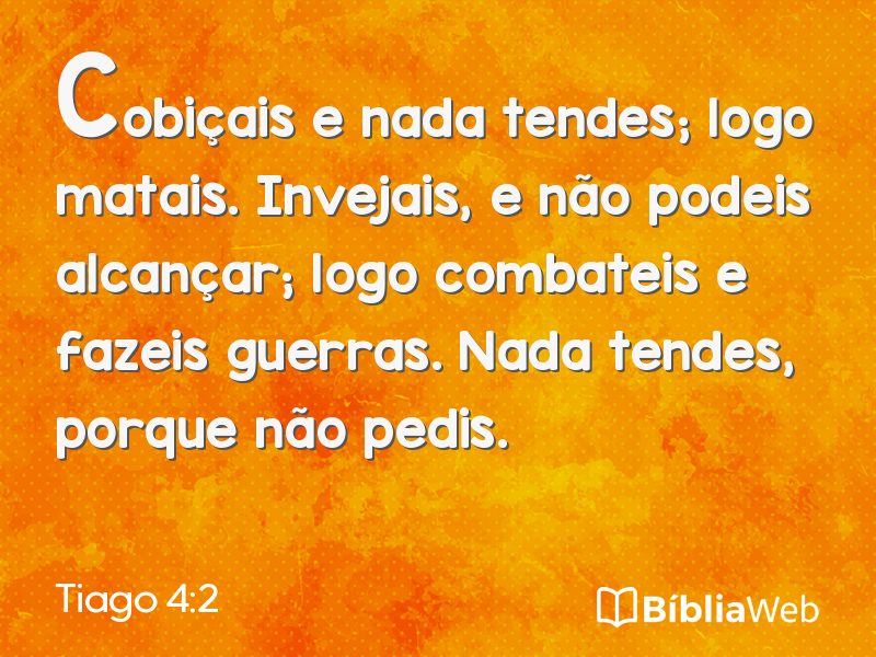 Tiago 4:2 em imagem para compartilhar