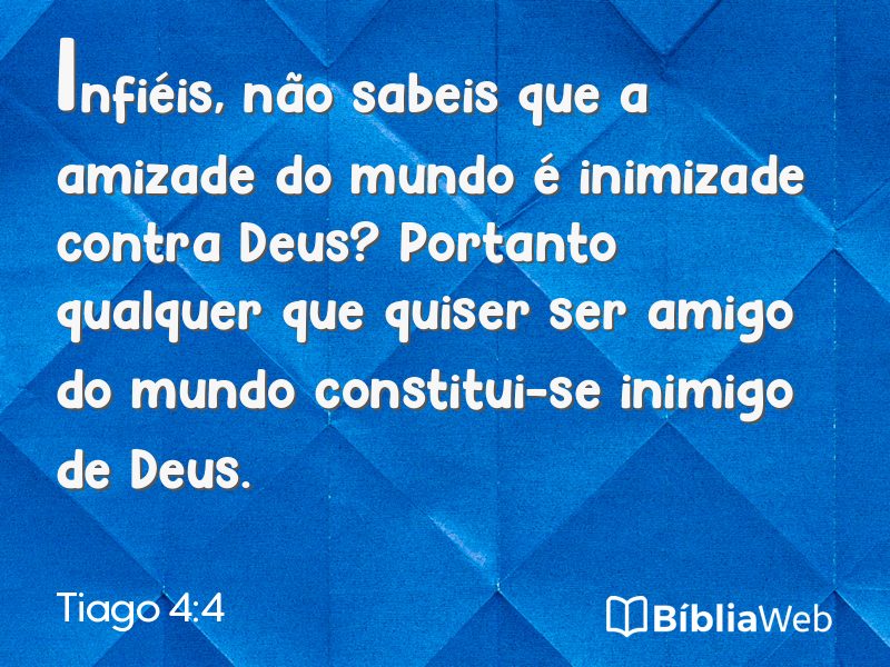 Tiago 4:4 em imagem para compartilhar