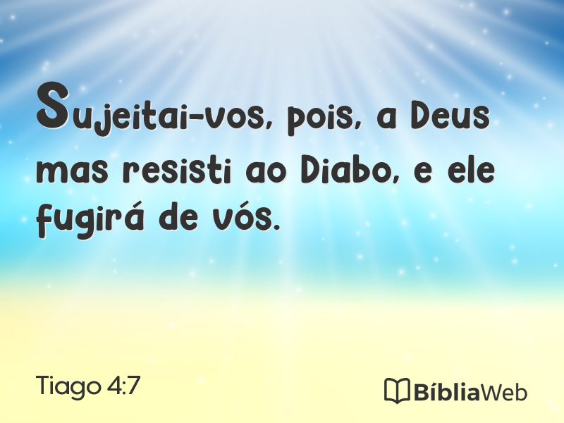 Tiago 4:7 em imagem para compartilhar