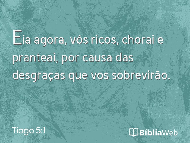 Tiago 5:1 em imagem para compartilhar