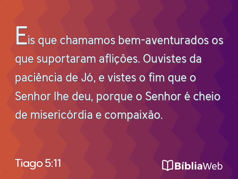 Tiago 5:11 em imagem para compartilhar