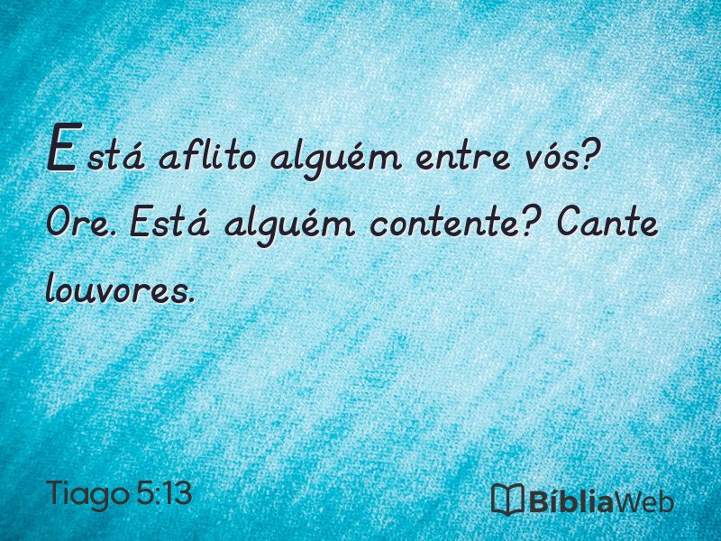 Tiago 5:13 em imagem para compartilhar