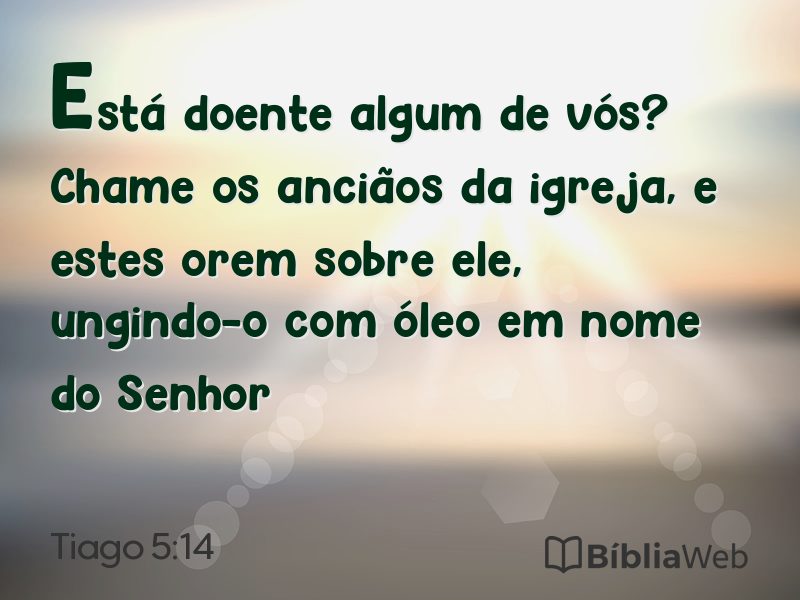 Tiago 5:14 em imagem para compartilhar