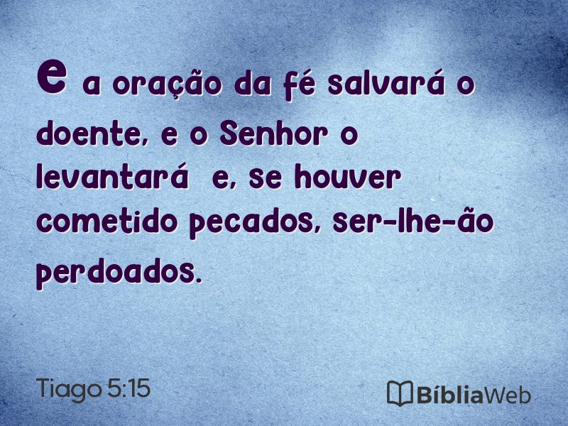 Tiago 5:15 em imagem para compartilhar
