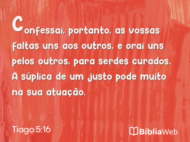 Tiago 5:16 em imagem para compartilhar