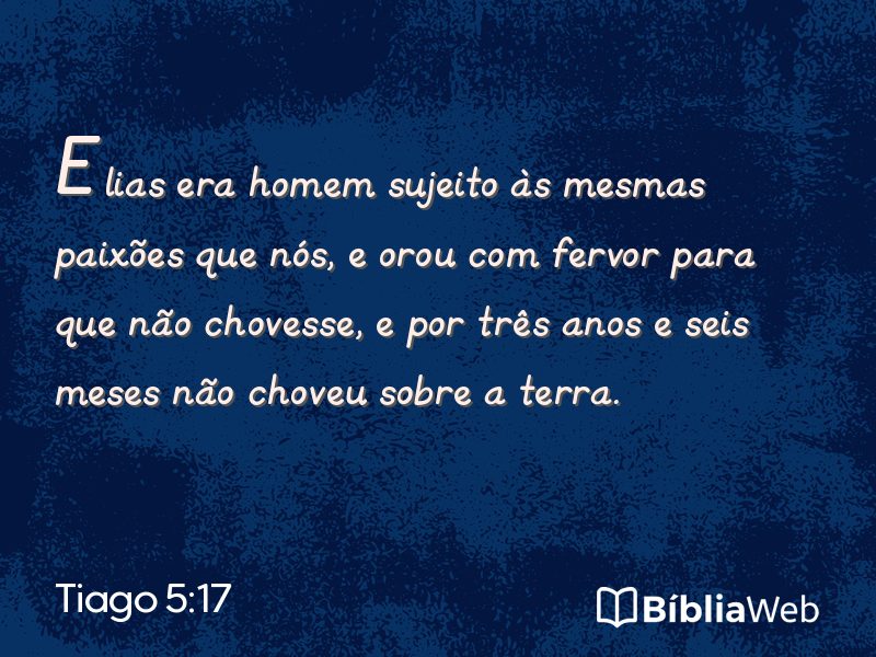Tiago 5:17 em imagem para compartilhar
