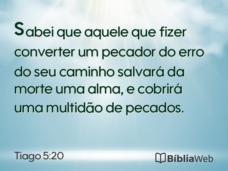 Tiago 5:20 em imagem para compartilhar