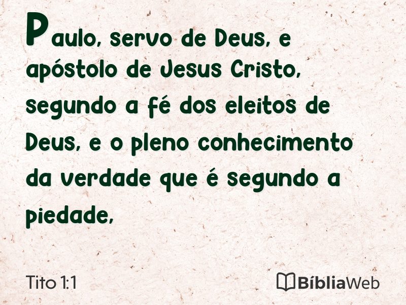 Tito 1:1 em imagem para compartilhar