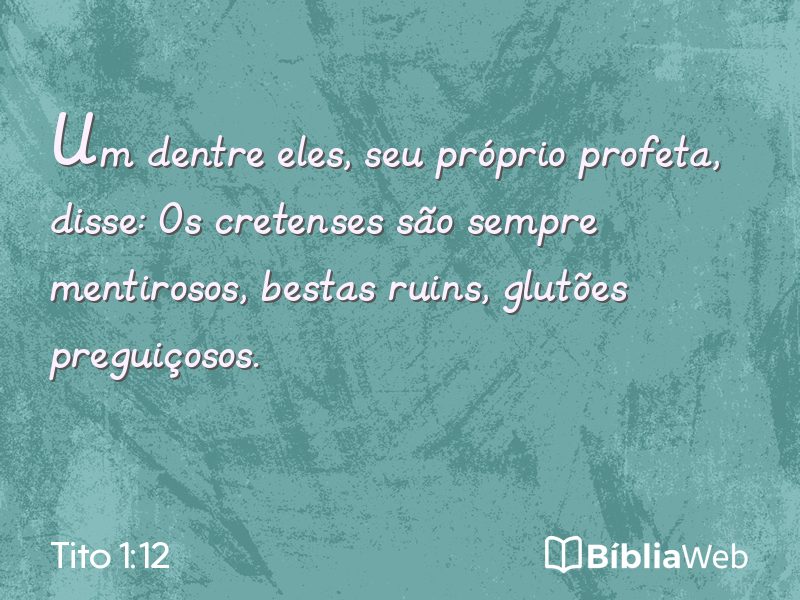 Tito 1:12 em imagem para compartilhar