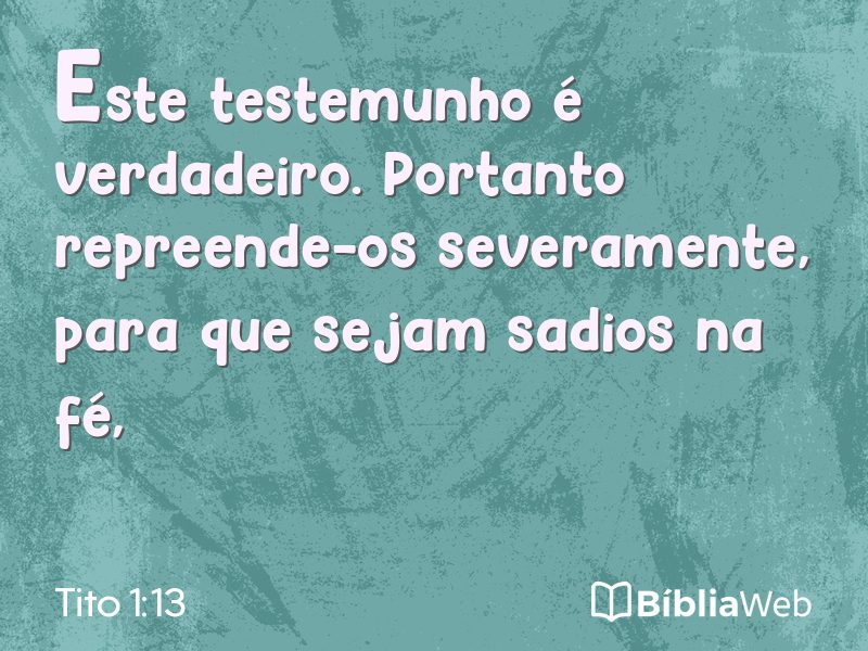 Tito 1:13 em imagem para compartilhar