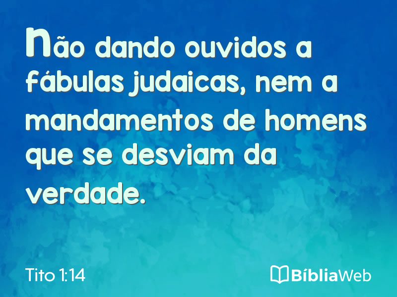 Tito 1:14 em imagem para compartilhar