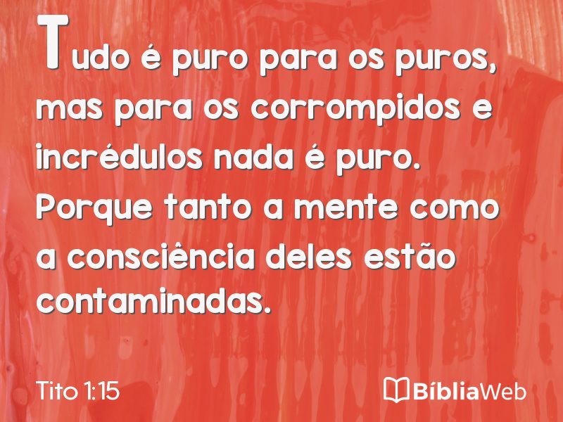 Tito 1:15 em imagem para compartilhar