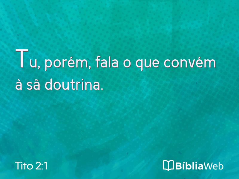 Tito 2:1 em imagem para compartilhar