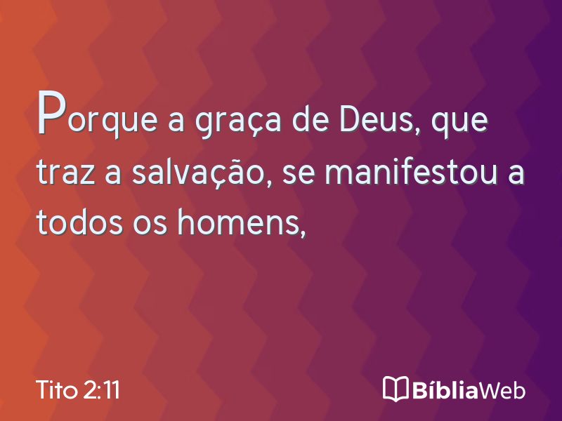 Tito 2:11 em imagem para compartilhar