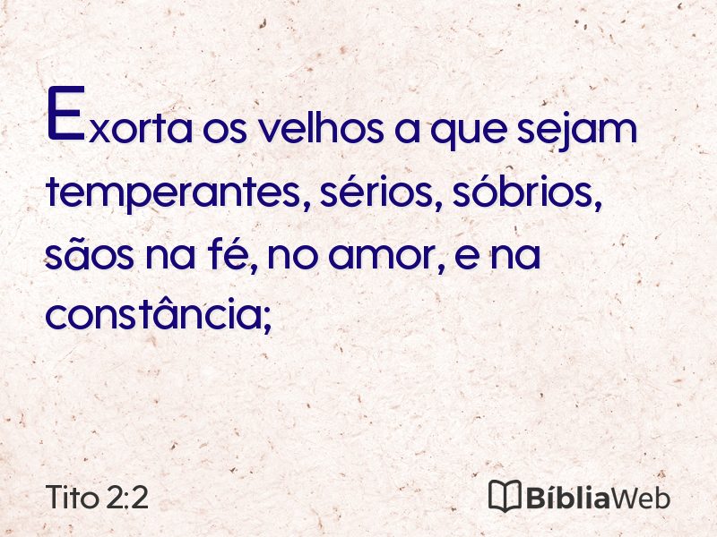 Tito 2:2 em imagem para compartilhar
