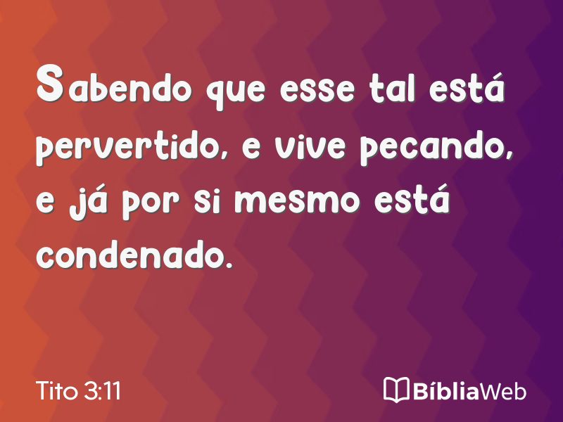 Tito 3:11 em imagem para compartilhar