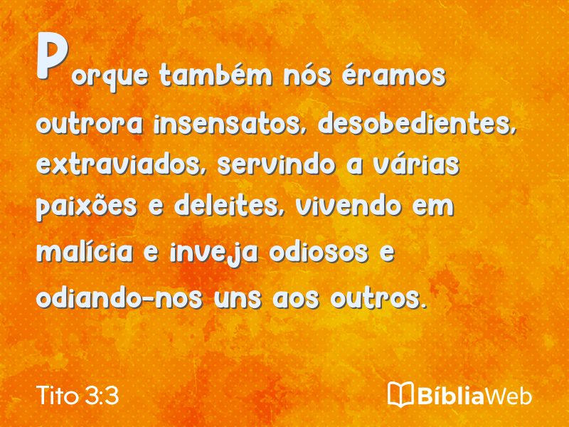 Tito 3:3 em imagem para compartilhar
